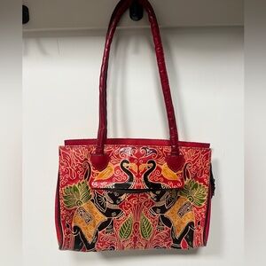 Patricia Nash Shoulder Bag Tote Elephant Floral